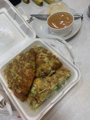 Vegetable Egg Foo Young with extra veggie