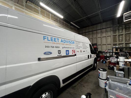 Van loaded up for a days work!