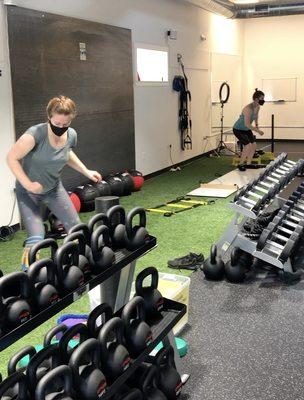 Semi-Private Training, Cardio Conditioning on Slide Boards. With your fellow training buddy you could be doing synchronized skating!!!