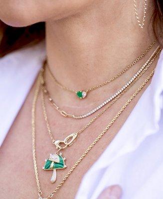 Malachite and gold