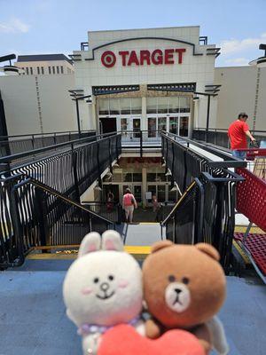 Entrance from the upper level of the parking structure