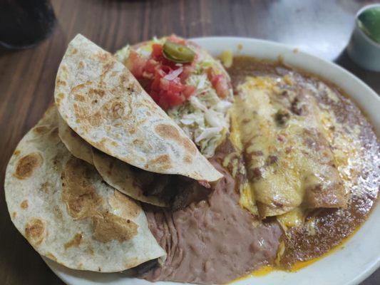 Tacos w/ enchiladas