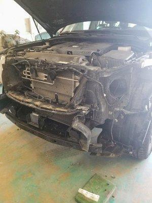 2017 Nissan Armada Platinum with left front end damage.