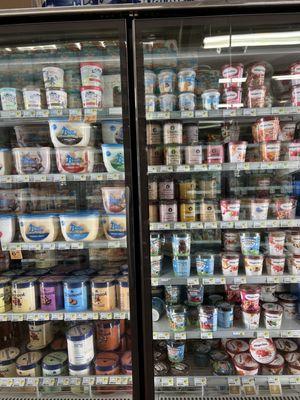 Lots of ice cream but none that are dairy free.