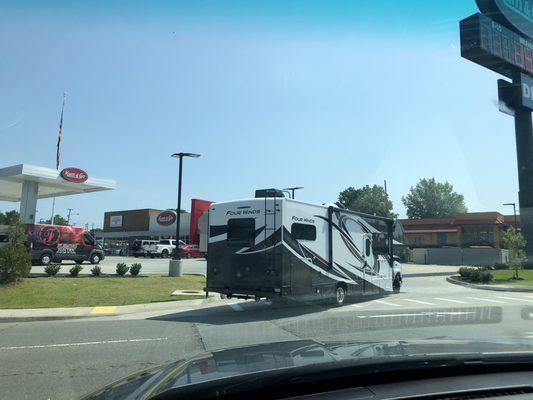 East Main Street. This is the correct way to enter from a one way street ( Kum N Go ) Jacksonville AR