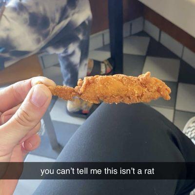 rat shaped chicken tender