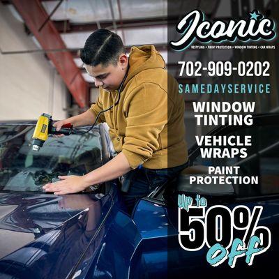 Window tinting/Vehicle wraps/Paint protection