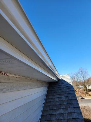 Soffit, Fascia Cap And New Gutter Installed