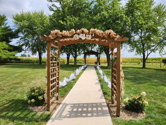 Outdoor arbor & wedding shelter.