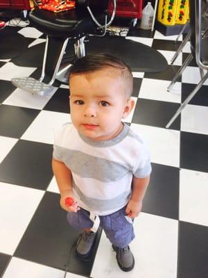 Taking care of all our locals and they're loved ones# cut & style done by MJ the owner