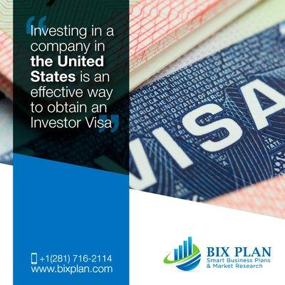 Business Plans for Investment visa