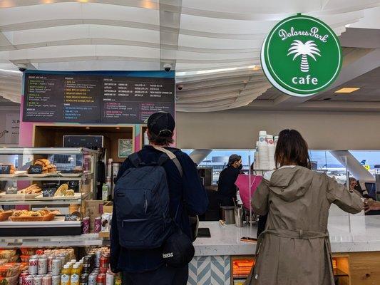 Dolores Park Cafe. Located near Gate C3, Boarding Area C, Terminal 2.