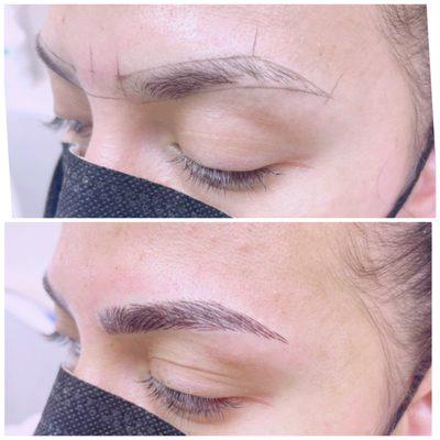 Microblading before and after