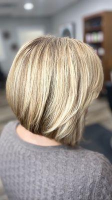 Classic blonde bob