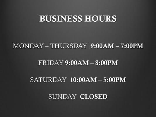 Business Hours