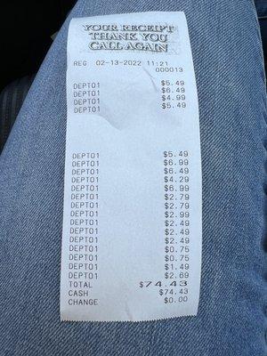 The cryptic receipt