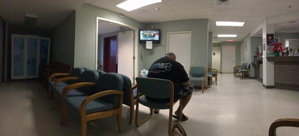 The wAiting room at 730. In an hour this place will be standing room only.