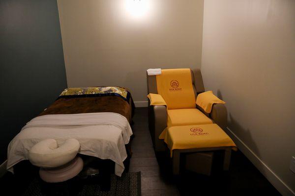 Our beautiful foot and body massage room