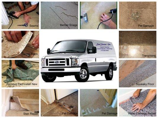 Carpet Repairs, Carpet Stretching