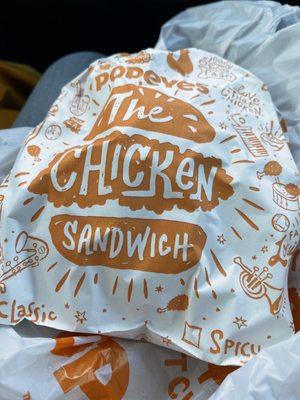 Hot, delicious, famous Popeyes Chicken Sandwich!