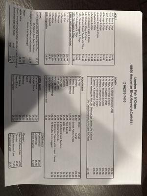 Prices and menu as of 3/1/2024