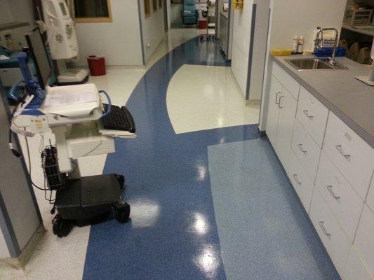 floor waxing in Clinic