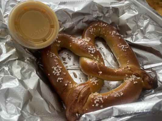 Pretzel with cheese