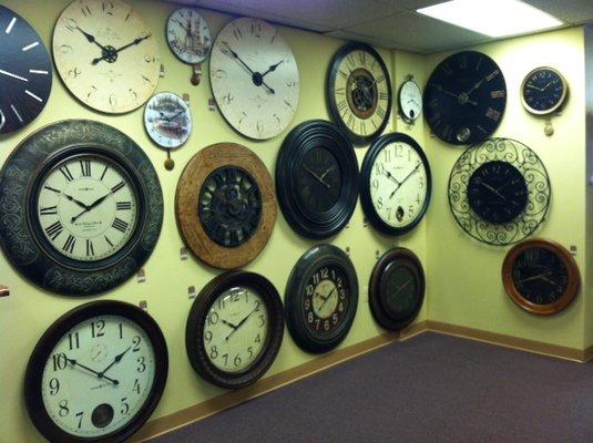 Large selection of wall clocks in all sizes!