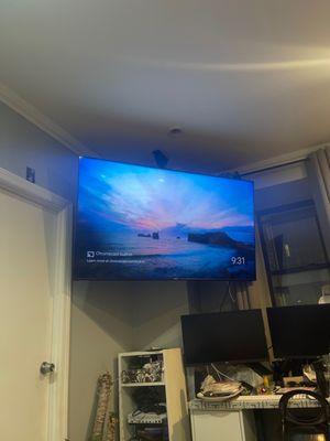 Mounted 65 inch Hisense