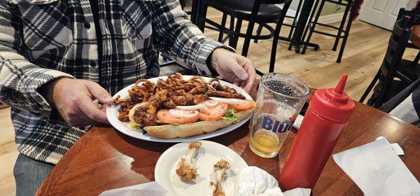 Chicken tenders with Buffalo sauce