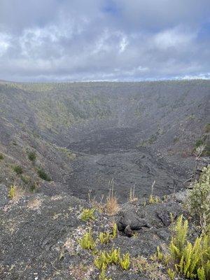 Inside crater