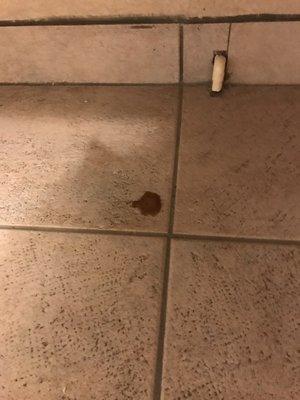 Mysterious red stain under the sink