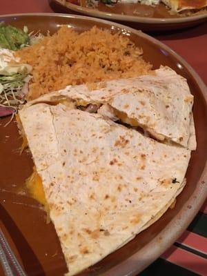 Pork fajita quesadilla