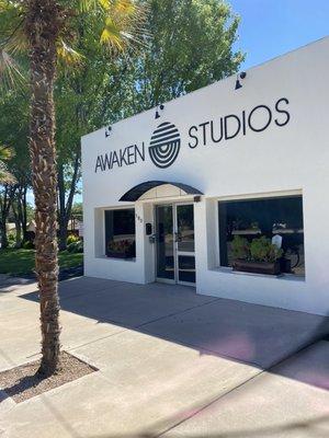 Through the back entrance of Awaken Studios