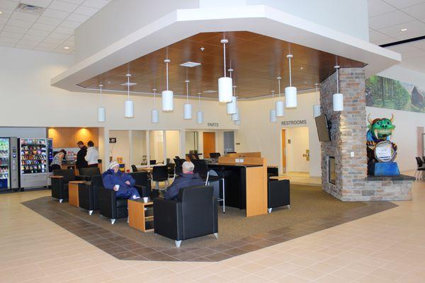 Rhinelander Toyota Guest Lounge. Complimentary wifi, coffee, soft drinks and popcorn. Available shuttle service to all guests.