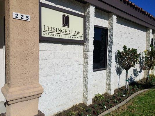 Leisinger Law Sign - Front of Office