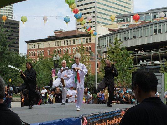 Tai chi broadsword in Boston Chinatown