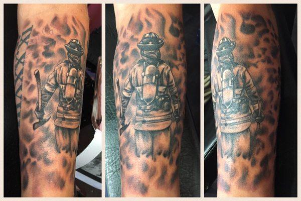 Fire Fighter by Tanna Hill @ the Beesnest Tattoo