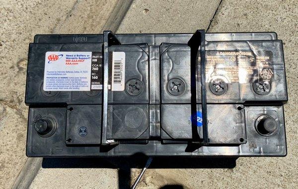 New battery delivered and installed within 35 minutes of initial call