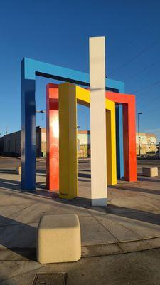 Four Chromatic Gates by Herbert Bayer is at this station  02-25-2024