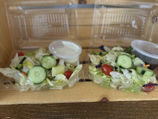 Grab a side salad with homemade dressing