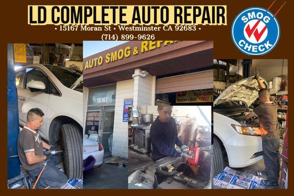 Best and honest car repair, oil change, and Smog check provided by Tony at LD Auto Smog & Repair at 15167 Moran St WestminsterCA 92683