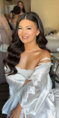 Effortless bridal elegance by Brivbeauty - specializing in wedding hair and makeup in orange county.