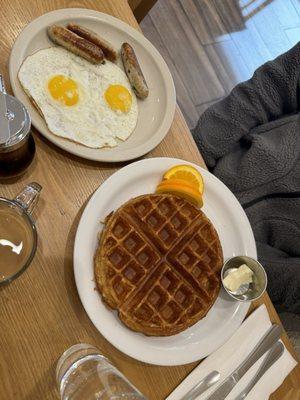 Waffle breakfast