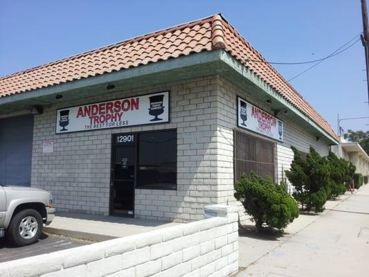 Anderson Trophy storefront at Saticoy and Coldwater Canyon, North Hollywood.