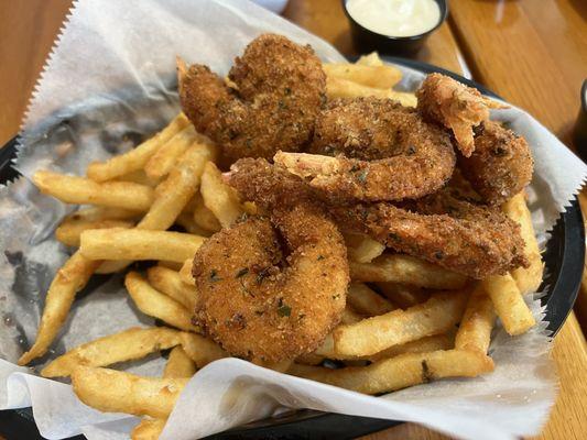 Prawns and fries