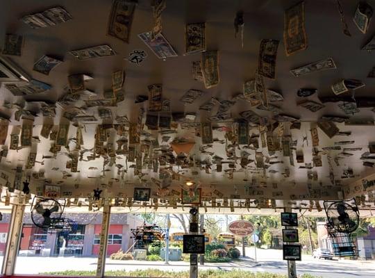 The interior -- yes, those are dollar bills