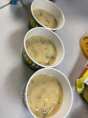 Just went to subway and this is what I got for three soups!?.. Not even filled up all the way.