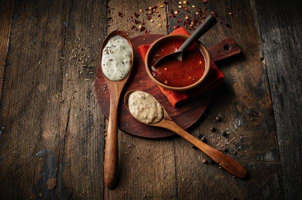 3 Signature sauce set  (Spicy, Yogurt and Garlic)