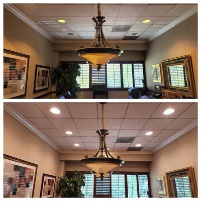 Commercial lighting retrofit.